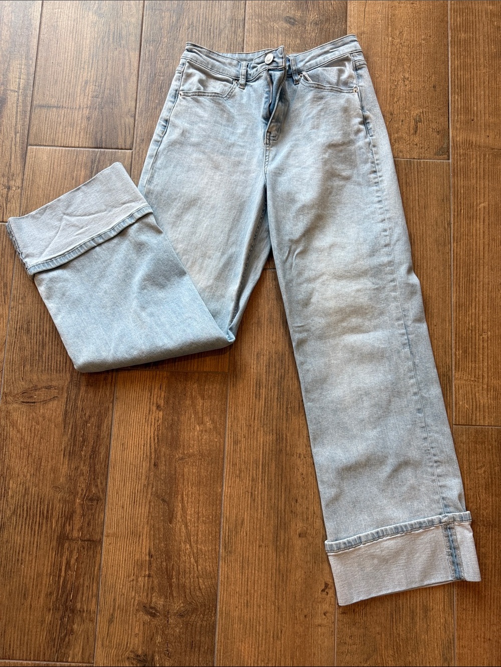 1. State Women's Boyfriend Jeans - Pale Blue Wash